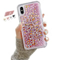 Pikkukuva 1 / 5: iPhone X/Xs - Liikkuva glitter 3D Bling -puhelinkotelo