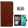 Miniatyrbillede 1 af 3: Huawei P30 Pro - PU Læder Pung Etui Brun