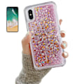 Pikkukuva 1 / 5: iPhone X/Xs - Liikkuva glitter 3D Bling -puhelinkotelo