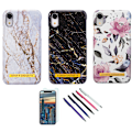 Miniatyrbillede 1 af 7: iPhone XR - Beskyttelse af blomster / marmor Rosa
