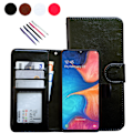 Miniatyrbillede 1 af 7: Komfort & Beskyttelse Samsung A20e - Læder Etui! Svart