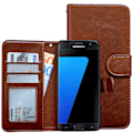 Miniatyrbillede 2 af 10: Læder etui / pung - Samsung Galaxy S7 Rosa