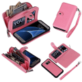 Miniatyrbillede 1 af 4: Samsung Galaxy S7 - PU Læderpung Etui Rosa