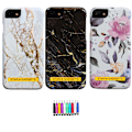 Miniatyrbild 1 av 5: iPhone 7/8/SE (2020 & 2022) - Skal / Skydd / Blommor / Marmor Svart