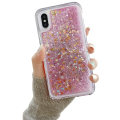 Miniatyrbild 1 av 5: iPhone X/Xs - Flytande Glitter 3D Bling Skal Case