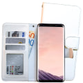 Miniatyrbillede 6 af 10: Glat læder etui til Samsung Galaxy S9 Plus Vit