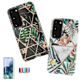 Miniatyrbillede 1 af 7: Samsung Galaxy S20 - Geometrisk Blomster Etui Svart
