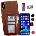 Pikkukuva 1 / 10: iPhone Xs Max - Nahkakotelo / Lompakko Svart