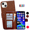 Miniatyrbillede 1 af 10: iPhone 14 - PU Læder Pung Etui Svart