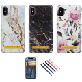 Miniatyrbild 1 av 8: iPhone X/Xs - Skal / Skydd / Blommor / Marmor Vit