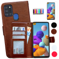 Miniatyrbillede 1 af 9: Beskyt din Galaxy A21s - Læder etui! Vit