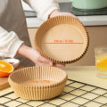 Miniatyrbild 8 av 10: 100 st Air Fryer Engångspapper- Non-Stick Bakplåtspapper
