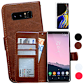 Pikkukuva 1 / 10: Samsung Galaxy Note 8 - Nahkakotelo / Lompakko Svart