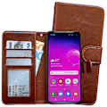 Miniatyrbillede 2 af 10: Komfort og beskyttelse Galaxy S10 - Læder etui! Svart