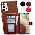 Miniatyrbillede 1 af 10: Samsung Galaxy A32 5G - PU Læder Pung Etui Svart