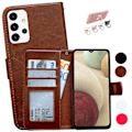Miniatyrbillede 1 af 10: Samsung Galaxy A32 5G - PU Læder Pung Etui Svart