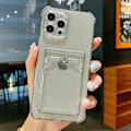 Miniatyrbillede 7 af 10: iPhone 13 Pro - Kort etui Beskyttelse Transparent Grå