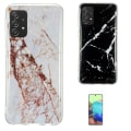 Miniatyrbillede 1 af 6: Samsung Galaxy A52/A52 5G - Marmorbeskyttelse Svart