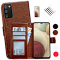 Miniatyrbillede 1 af 10: Samsung Galaxy A02s - PU Læder Pung Etui Brun