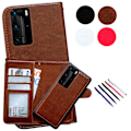 Miniatyrbillede 1 af 6: Huawei P40 Pro - PU Læder Pung Etui Vit