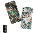 Miniatyrbillede 1 af 4: iPhone 11 - Geometrisk Blomster Etui Svart
