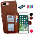 Miniatyrbillede 1 af 10: iPhone 7 Plus / 8 Plus - PU Læder Pung Etui Svart