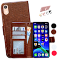 Miniatyrbild 1 av 10: iPhone Xr - Läderfodral / Skydd Brun