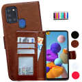 Pikkukuva 1 / 9: Samsung Galaxy A21s - PU-nahkainen lompakkokotelo Svart