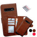 Miniatyrbillede 1 af 10: Samsung Galaxy S10 Plus - PU Læderpung Etui Svart
