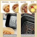 Miniatyrbillede 8 af 10: 100 stk. Air Fryer engangspapir - Non-Stick bagepapir