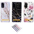 Miniatyrbillede 1 af 7: Samsung Galaxy S20 - Beskyttelse af etui Blomster / Marmor Svart