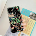Miniatyrbillede 3 af 4: iPhone 12 - Geometrisk Blomster Etui Svart