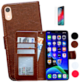 Miniatyrbillede 1 af 10: iPhone Xr - PU Læder Pung Etui Svart