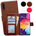Miniatyrbillede 1 af 10: Samsung Galaxy A50 - PU Læder Pung Etui Svart