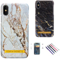 Miniatyrbillede 1 af 5: iPhone X/Xs - Beskyttelse af marmor Svart