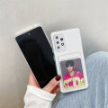 Pikkukuva 2 / 10: Samsung Galaxy A52/A52 5G - Korttikotelo Suoja Läpinäkyvä Rosa