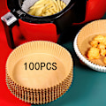 Miniatyrbillede 5 af 10: 100 stk. engangspapir til luftfriture, non-stick bagepapir