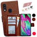 Miniatyrbillede 1 af 10: Samsung Galaxy A40 - PU Læder Pung Etui Vit