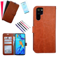 Miniatyrbillede 1 af 5: Huawei P30 Pro - Læderetui / Beskyttelse Vit
