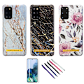 Miniatyrbild 1 av 7: Samsung Galaxy S20 Plus - Skal / Skydd / Blommor / Marmor Svart