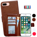 Miniatyrbillede 1 af 10: iPhone 7 Plus / 8 Plus - PU Læder Pung Etui Brun