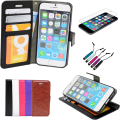 Miniatyrbillede 1 af 6: iPhone 7 Plus / 8 Plus - PU Læder Pung Etui Brun