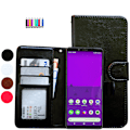Miniatyrbillede 1 af 10: Sony Xperia 10 II - PU Læder Pung Etui Svart