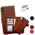Pikkukuva 1 / 9: iPhone X/Xs - Nahkakotelo / Lompakko Svart