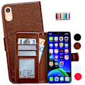 Miniatyrbild 1 av 10: iPhone Xr - Läderfodral / Skydd Brun