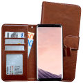 Miniatyrbillede 2 af 10: Glat læder etui til Samsung Galaxy S9 Plus Brun