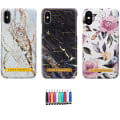 Pikkukuva 1 / 8: iPhone X/Xs - Kotelo Suoja Kukka / Marmori Rosa