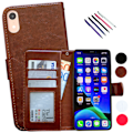 Miniatyrbild 1 av 10: iPhone Xr - Läderfodral / Skydd Brun