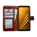 Miniatyrbild 3 av 10: Samsung Galaxy A8 2018 - Läderfodral/Skydd Rosa