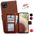 Miniatyrbillede 1 af 10: Samsung Galaxy A22 5G - PU Læder Pung Etui Brun